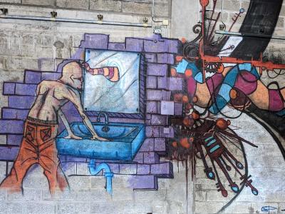 The Man and the Mechanical Insect in Rennes — Street art in Rennes
