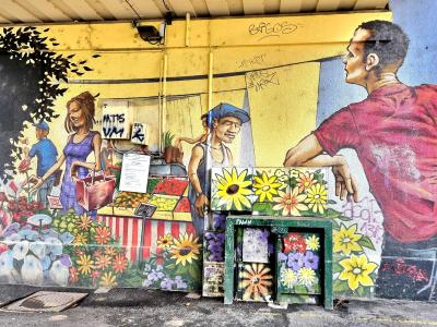 Lively Flower Market — Street art in Grenoble