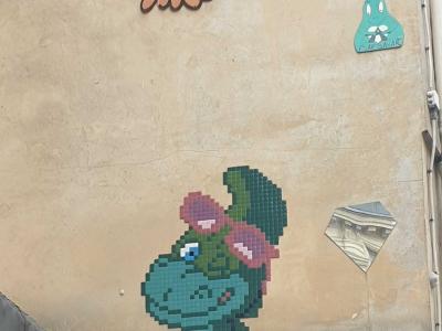 Denver the last dinosaur — Street art de Gzup, Zigom, A2, Le Diamantaire à Paris