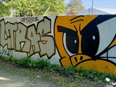 ULTRAS et la tête jaune furieuse — Street art à Nantes