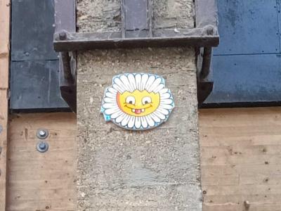 Marguerite au visage jaune — Street art de Fast Freak à Nantes