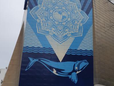 Mural Obey mandala protégeons la planète — Street art de Obey (Shepard Fairey) à Boston