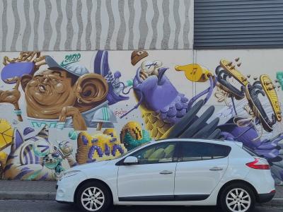 Formes marines complexes — Street art de Stom500 à Strasbourg