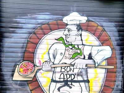 Le chef à la pizza — Street art à Grenoble