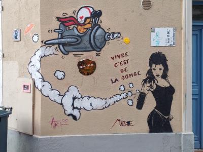 Living is the Bomb by Jace — Street art by Jace, Miss tic in Paris