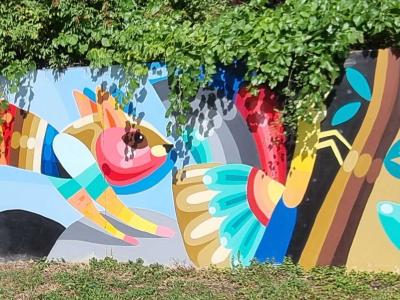 Formes abstraites colorées — Street art à Strasbourg