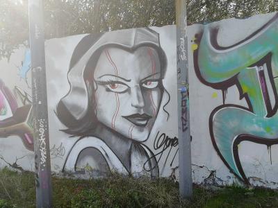 Refined Female Portrait — Street art in Nantes