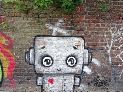 Heart robot Roubaix — Street art in Hauts-de-France