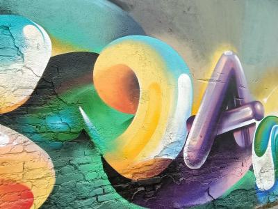 Colorful Tubular Bubbles — Street art in Prague