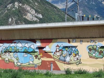 Carte illustrée du territoire de Faverges — Street art à Faverges