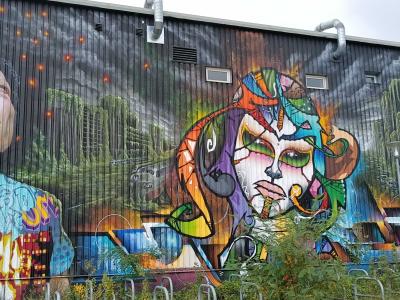 Large Three-Portrait Wall Mural — Street art in Berlin