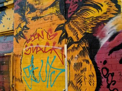 Lion rugissant — Street art à London