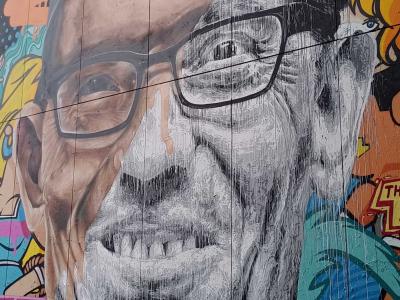 Monumental Portrait of Man with Glasses, Berlin — Street art by CokyOne in Berlin