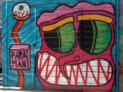 Grimacing Monster by ParaiMani — Street art in Budapest
