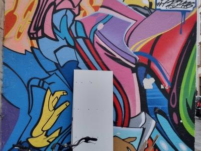 Formes abstraites colorées — Street art de Gzup, Pro 176 à Strasbourg