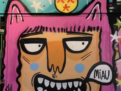 Grumpy Cat MIAU in Madrid — Street art in Madrid