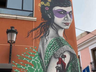 Masked Woman by Fin Dac — Street art by Fin Dac in Madrid