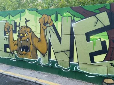 Jungle Monster Lettering — Street art in Prague