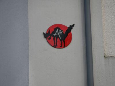 The anarchist's cat — Street art by A2 in Rennes
