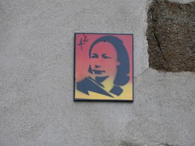 Louise Michel — Street art by A2 in Rennes