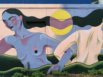 Trois nus épurés - Modernisme sensuel — Street art de Roos Vink à Berlin