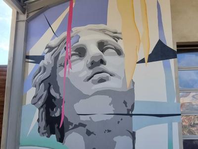 Portrait classique épuré — Street art à Strasbourg