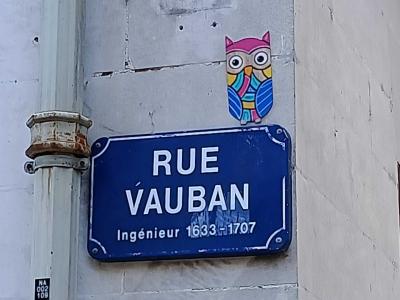 Hibou aux lunettes, Rue Vauban — Street art à Nantes