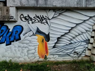 Créature ailée — Street art à Marquette-lez-Lille