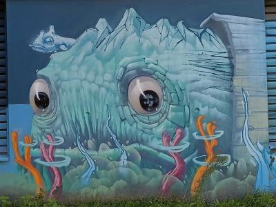 Big Fish with Big Eyes — Street art in Nantes