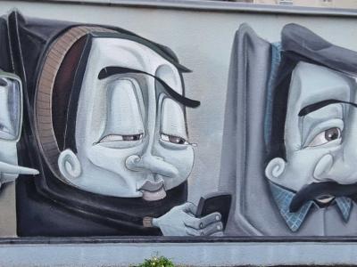 Quatre Têtes Colorées — Street art à Le Pont-de-Claix