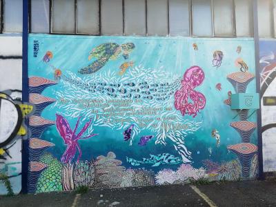 Turquoise Marine Ecosystem — Street art in Nantes