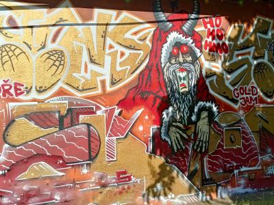Čons Gold Jam — Street art in Prague