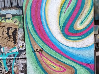 Psychedelic Swirl Abstraction — Street art in London