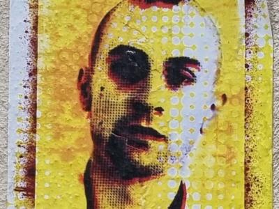 Yellow Halftone Pop Portrait by Sohan — Street art by Sohan_street in Clermont-Ferrand