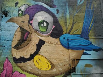 Cartoon Bird by Syrk — Street art by Syrk in Saint-Nicolas-de-Redon