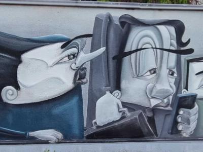 Cinq Têtes Narratives — Street art à Le Pont-de-Claix