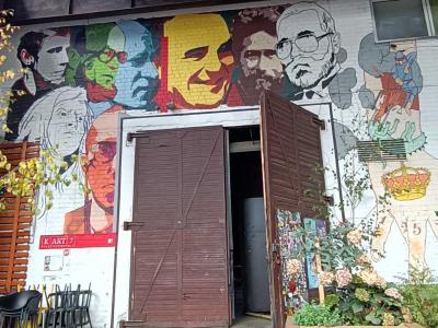Gallery of Andy Warhol style portraits — Street art by Linas Kaziulionis kart7 in Vilnius