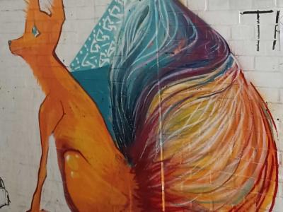 Hare with Enchanted Colors — Street art in Berlin