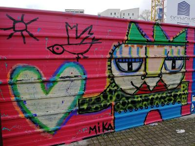 Colorful Cat by Mika — Street art in Nantes