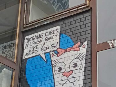 Urban Meditating Cat — Street art in Berlin