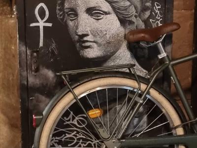 Muse of the Bicycle — Street art in Strasbourg