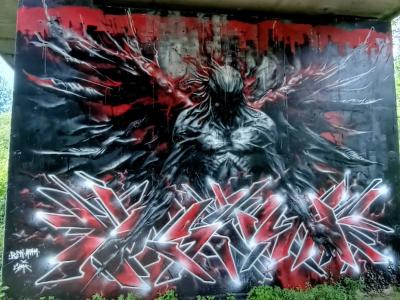 Winged Creature — Street art by Ben Alpha in Rezé