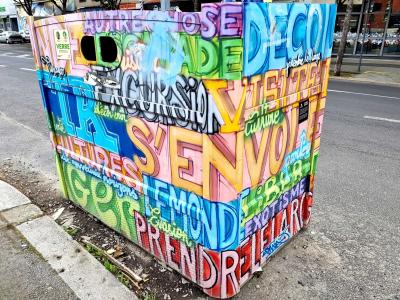 Multicolored Electric Box — Street art in Clermont-Ferrand
