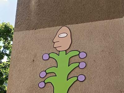 Vegetal Hybrid — Street art by Chinelo in Prague