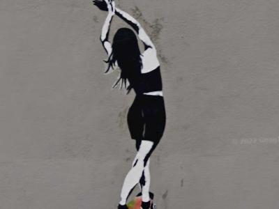 The Skateboarder Stencil — Street art in Clermont-Ferrand