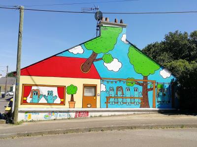 Les Oides House Mural Saint-Nazaire — Street art by Les Oides in Saint-Nazaire