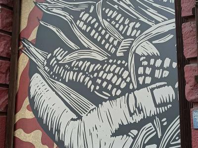 Épis de Maïs Gravure — Street art à Prague