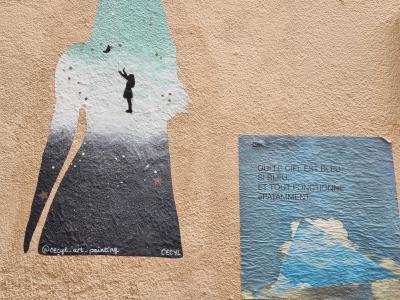Silhouette dans la tempête — Street art à Clermont-Ferrand