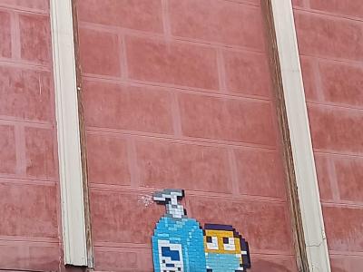 Hand Sanitizer Mosaic in Madrid — Street art by Basket of Nean in Madrid