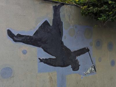 Character in Dark Fall — Street art in Paris